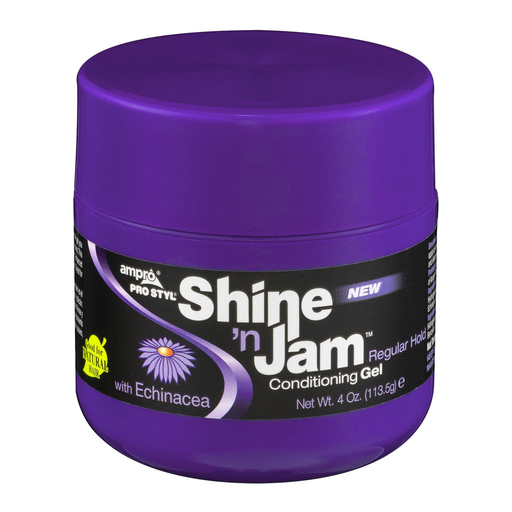 Ampro Shine N Jam Nourishing Moisturizing Jar Hair Styling Gel, 4 oz., Unisex