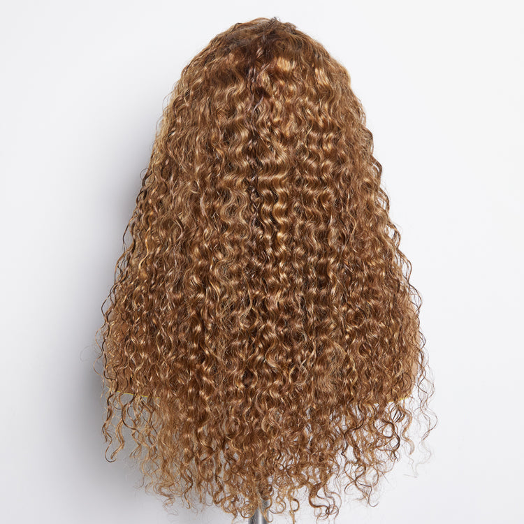 Tedhair 22-24 Inch Pre-Plucked 13"x4" Lace Front Water Wavy Wig Free Part 150% Density-100% Human Hair