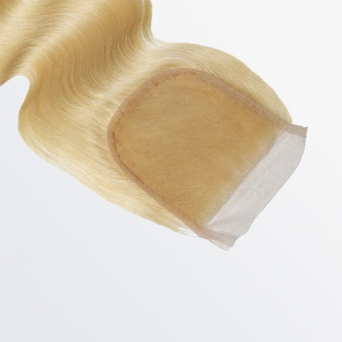 TedHair 12-20 Inch 4" x 4" Body Wavy Free Parted 12A #613 Lace Closure