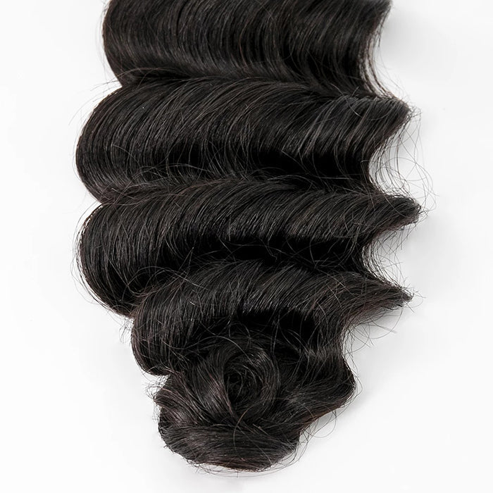 TedHair 14-26 Inch Ocean Wavy Virgin Brazilian Hair #1B Natural Black