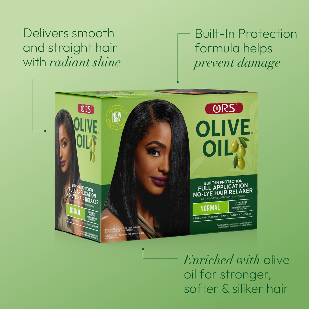 ORS Olive Oil Shampoo, Conditioner & Full Application No-Lyer Relaxer 3-Piece Set