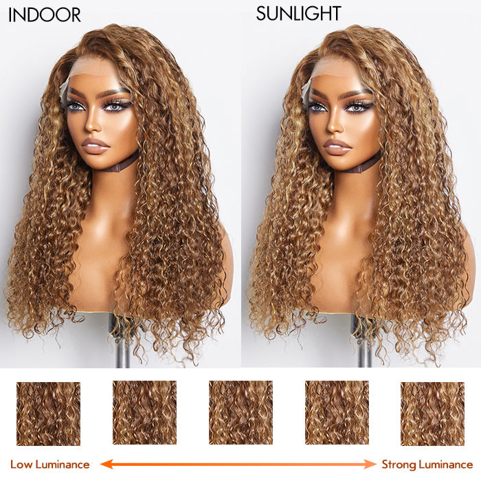 Tedhair 22-24 Inch Pre-Plucked 13"x4" Lace Front Water Wavy Wig Free Part 150% Density-100% Human Hair