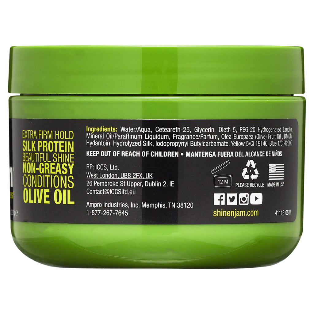 Ampro Shine-n-Jam Edges, Hair Styling Gel, 8 oz., Moisturizing, Unisex