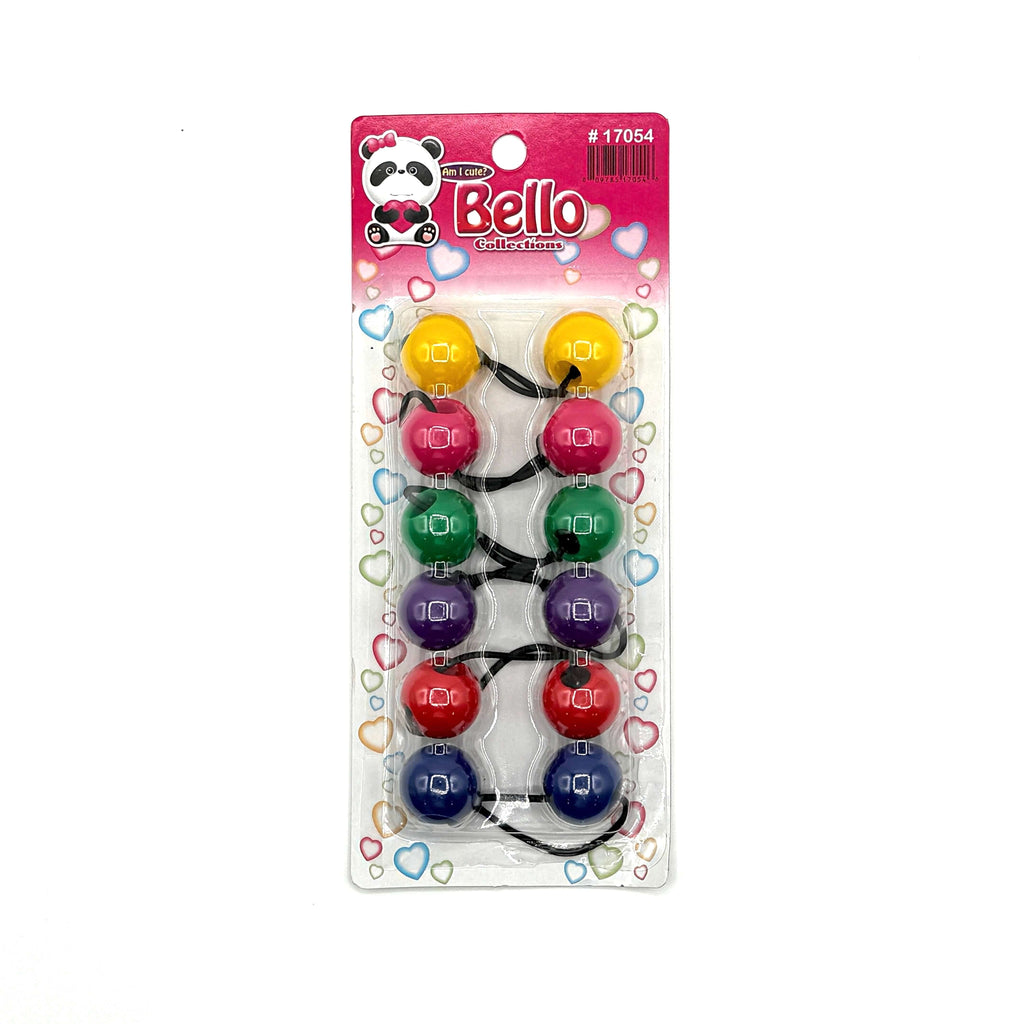6 Ball / 24mm Ball Ponytail Holders - Multiple Colors (1PC/Single)