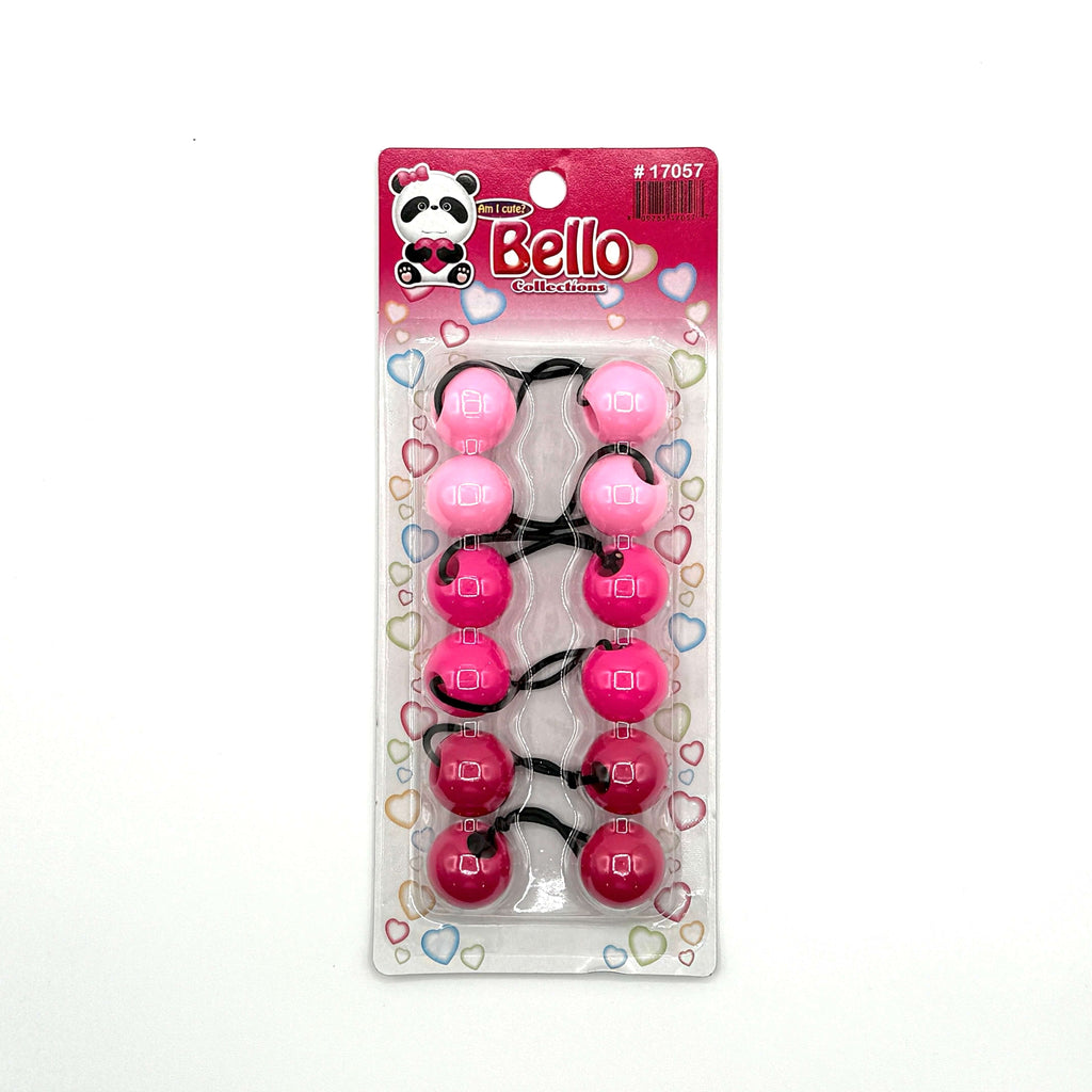 6 Ball / 24mm Ball Ponytail Holders - Multiple Colors (1PC/Single)