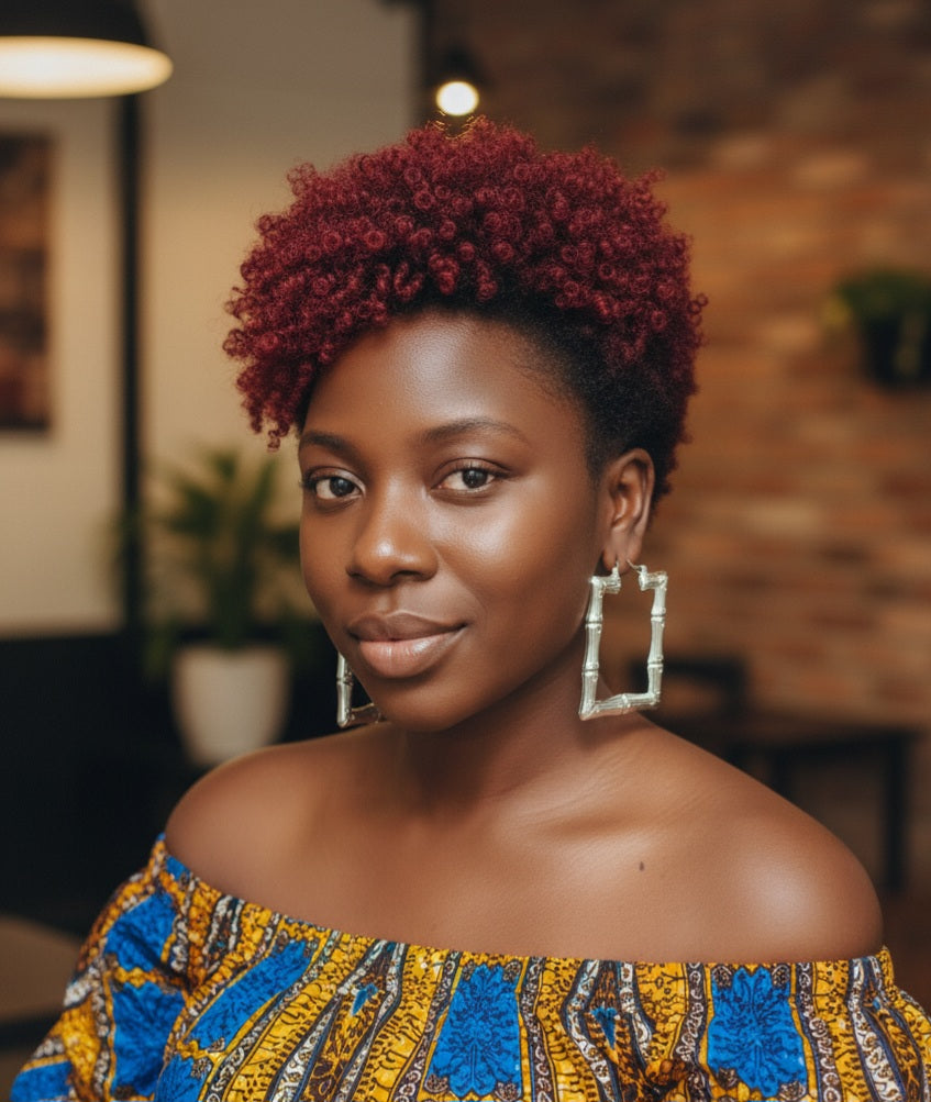 Square a hooped bamboo earrings