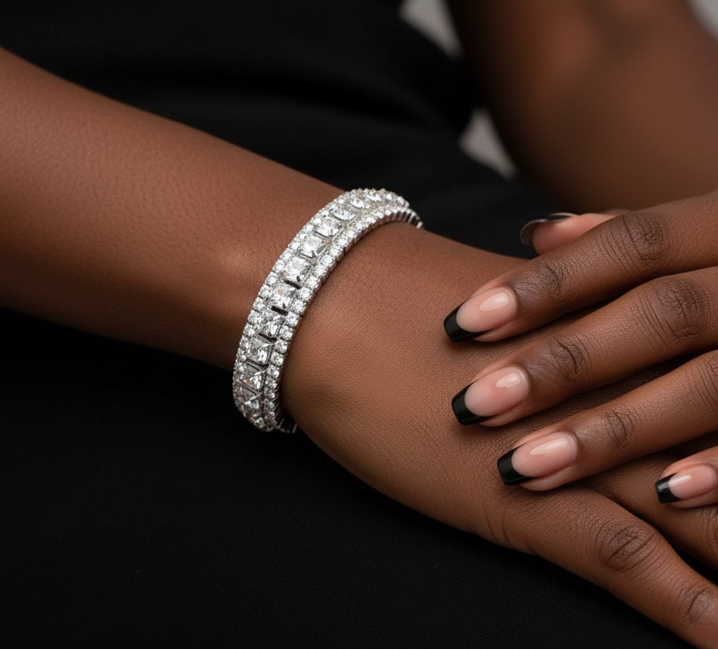 3 Line Memory Wire Cuff Bracelet