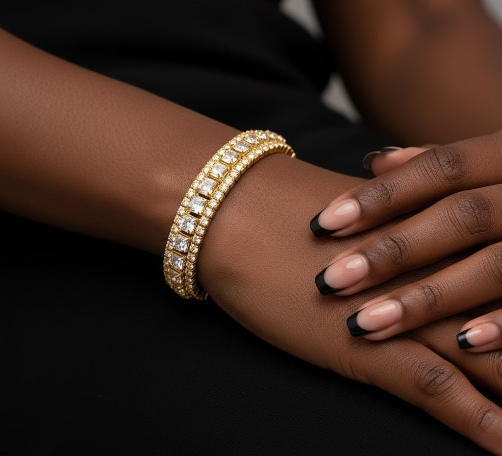 3 Line Memory Wire Cuff Bracelet