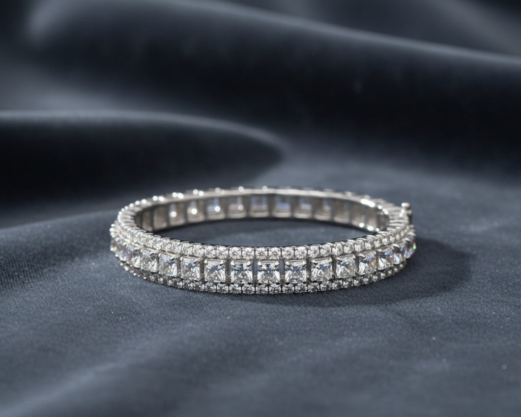 3 Line Memory Wire Cuff Bracelet