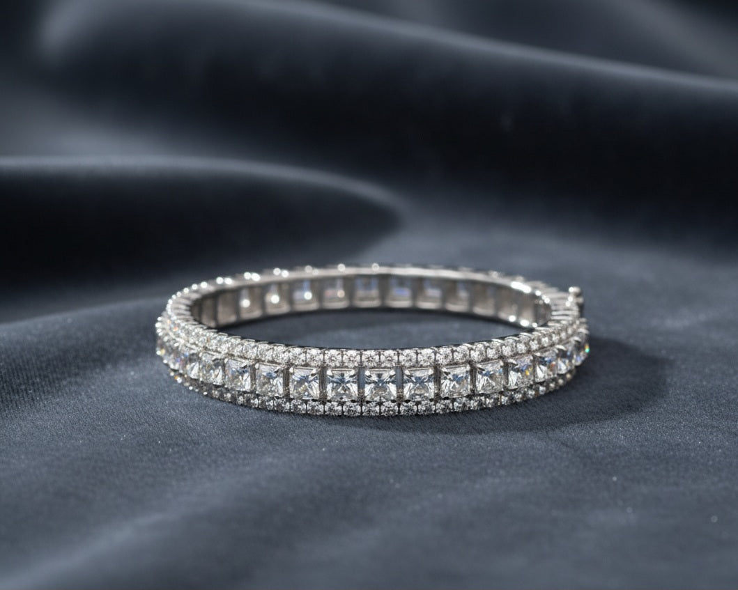 3 Line Memory Wire Cuff Bracelet