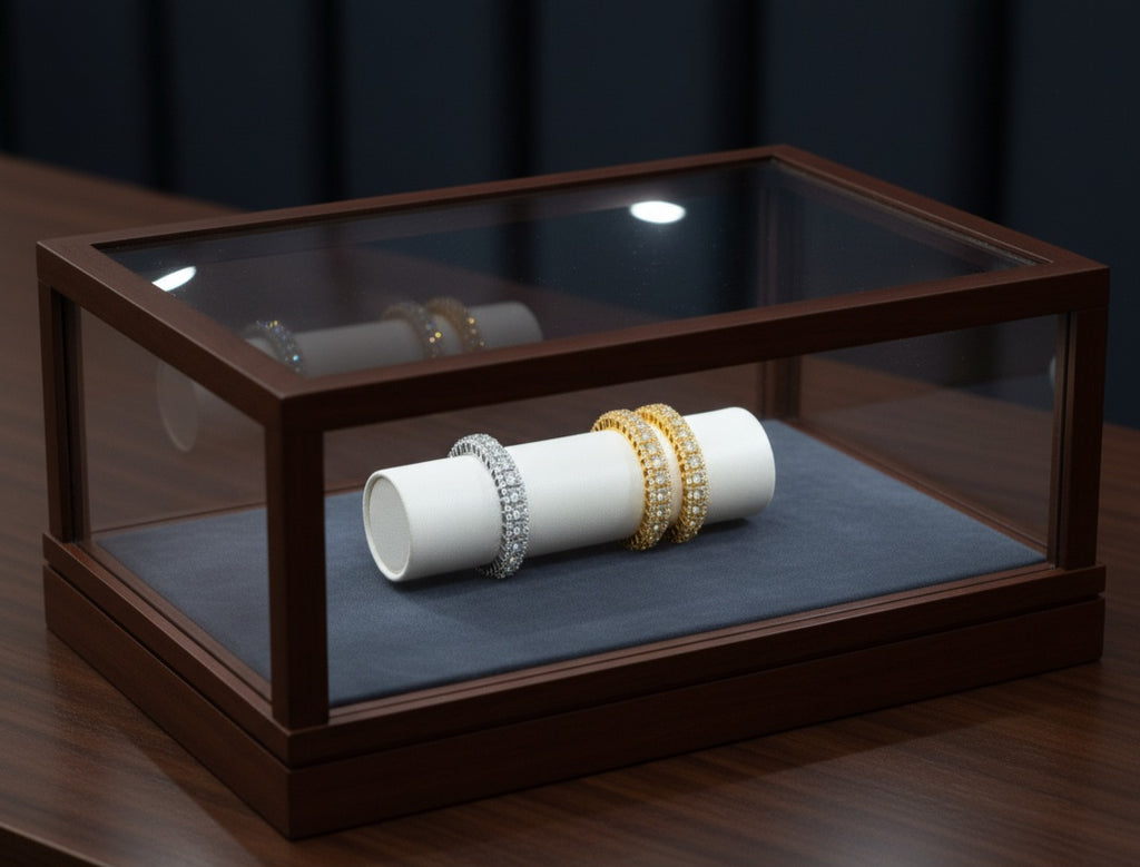 3 Line Memory Wire Cuff Bracelet