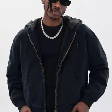 Retro Hooded Work Jacket