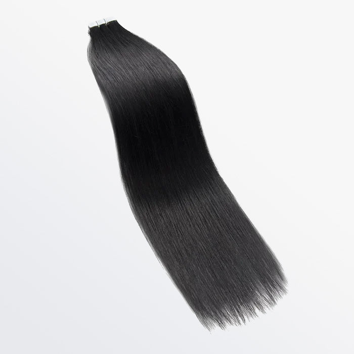 TedHair Premium Quality Straight Tape In Remy Hair Extensions #1 Jet Black