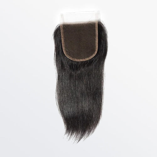 TedHair 12-20 Inch 4.5" x 4.5" Upgrade Straight Free Parted Lace Closure #1B Natural Black