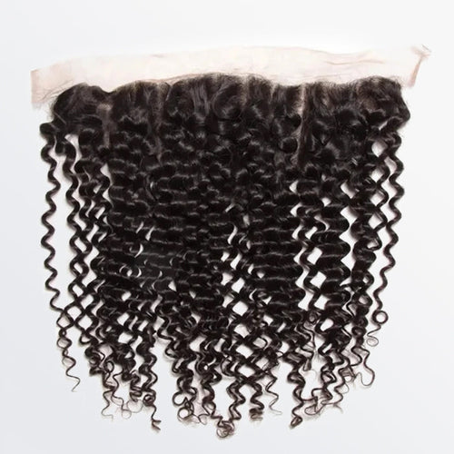 TedHair 14-20 Inch 13" x 4" Water Wavy Free Parted Frontal #1B Natural Black