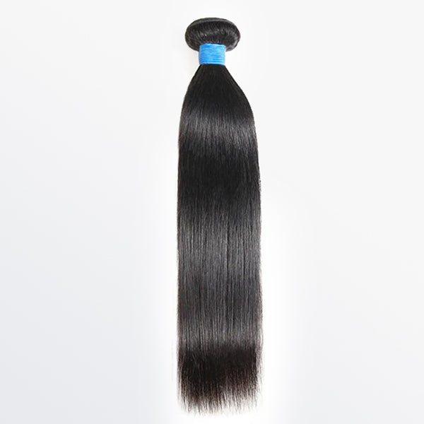 TedHair 10-36 Inch Straight Virgin Brazilian Hair #1B Natural Black