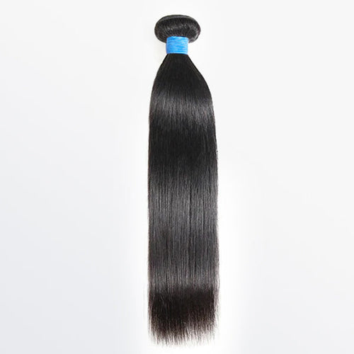 TedHair 10-36 Inch Straight Virgin Brazilian Hair #1B Natural Black