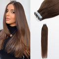 TedHair Premium Quality Straight Tape In Remy Hair Extensions #4 Chocolate Brown