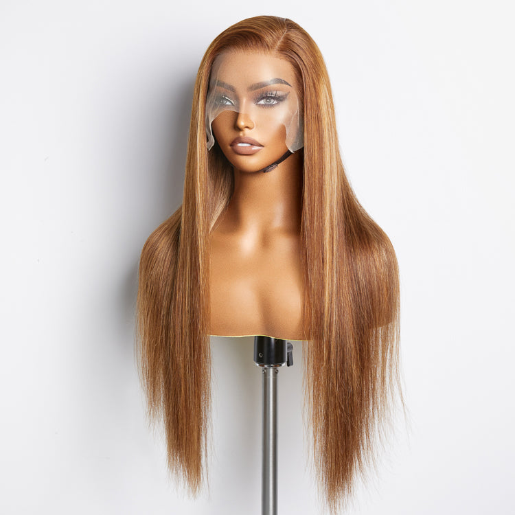 Tedhair 18-24 Inch Pre-Plucked 13"x4" Lace Front Straight Wig Free Part 150% Density-100% Human Hair