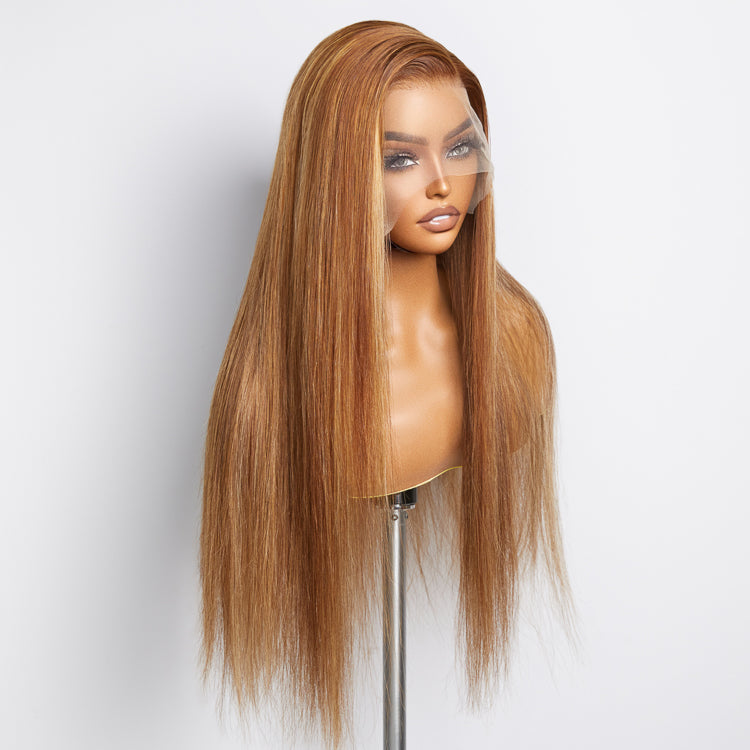Tedhair 18-24 Inch Pre-Plucked 13"x4" Lace Front Straight Wig Free Part 150% Density-100% Human Hair