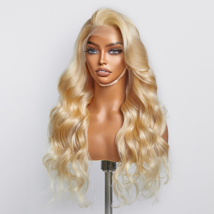 Tedhair 16-30 Inch Pre-Plucked 13"x4" #613 Body Wavy Lace Frontal Wigs 150% Density-100% Human Hair