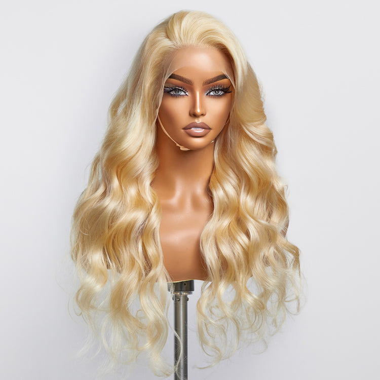 Tedhair 16-30 Inch Pre-Plucked 13"x4" #613 Body Wavy Lace Frontal Wigs 150% Density-100% Human Hair