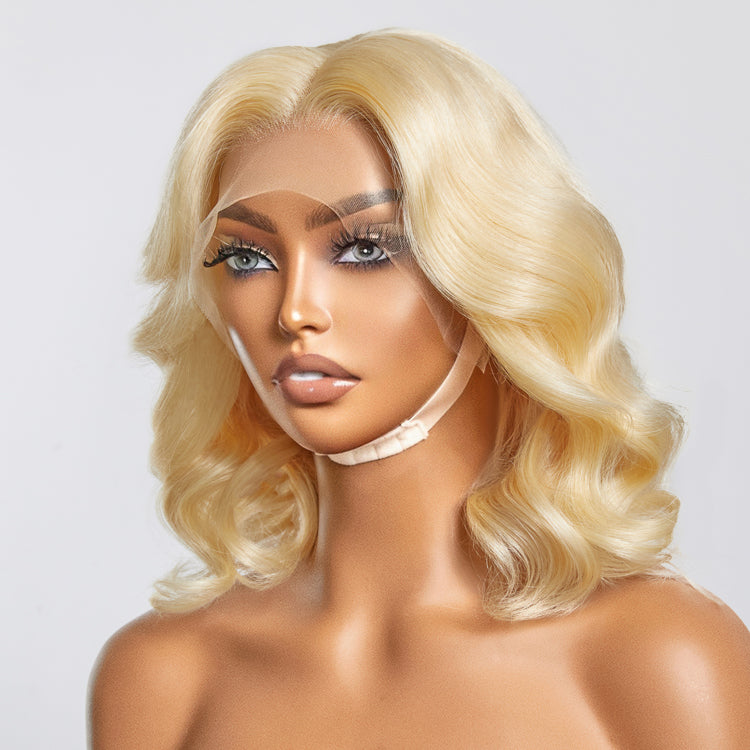 TedHair #613 13x4 Pre-Plucked Lace Front Body Wave Bob Wig 150% Density