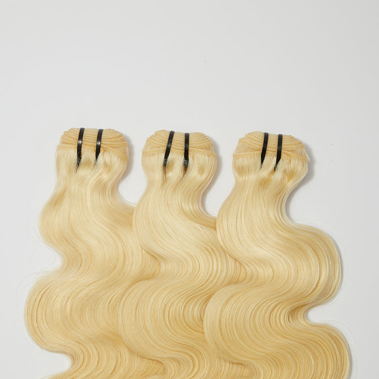 TedHair 12-30 Inch 12A Raw Hair #613 Lightest Blonde Body Wavy