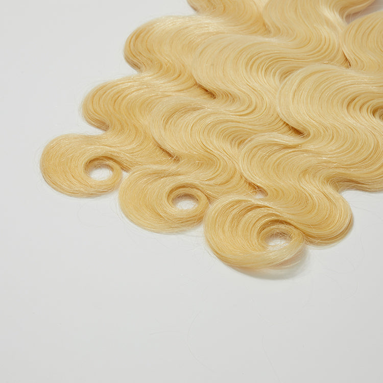 TedHair 12-30 Inch 12A Raw Hair #613 Lightest Blonde Body Wavy