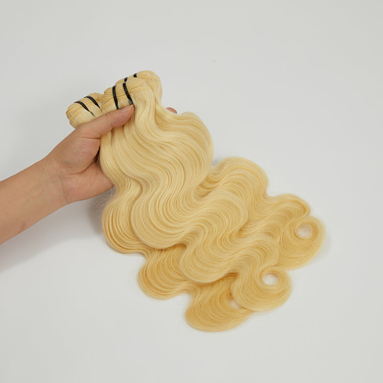 TedHair 12-30 Inch 12A Raw Hair #613 Lightest Blonde Body Wavy