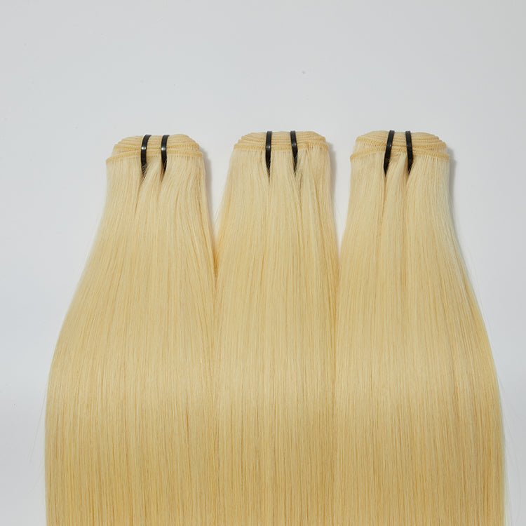 TedHair 12-30 Inch 12A Raw Hair #613 Lightest Blonde Straight