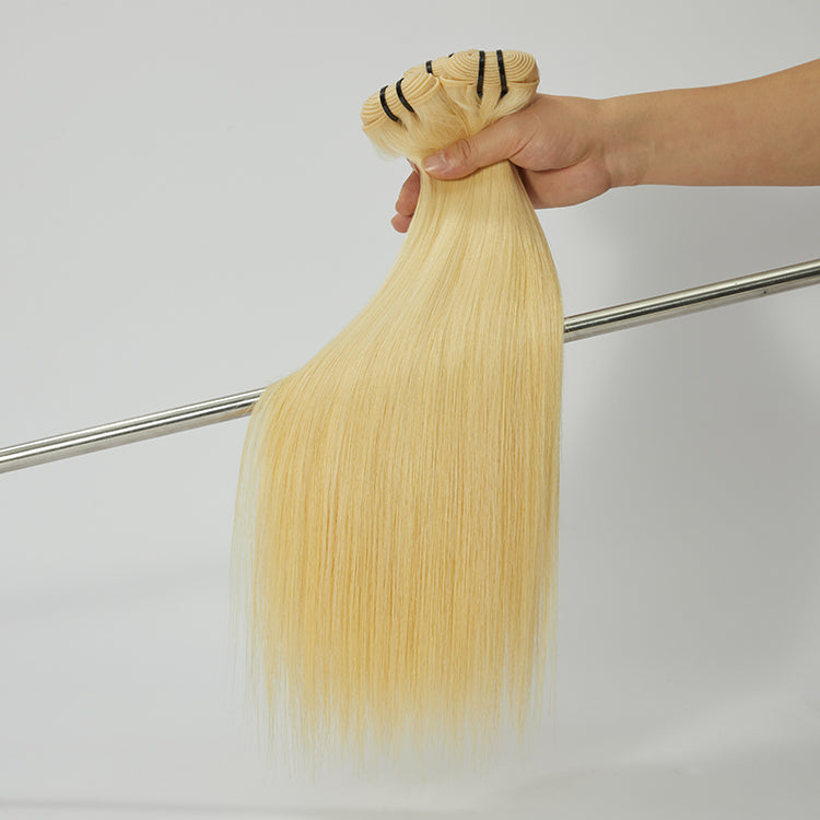 TedHair 12-30 Inch 12A Raw Hair #613 Lightest Blonde Straight