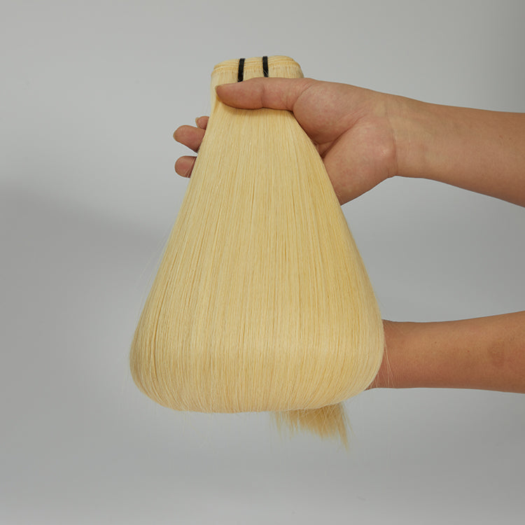TedHair 12-30 Inch 12A Raw Hair #613 Lightest Blonde Straight
