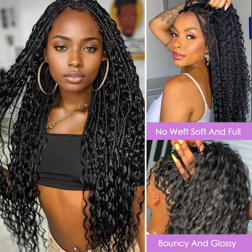 TedHair Deep Wave Bulk Hair For Braiding #1B Natural Black
