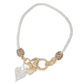 Heart Charm Metal Bracelet