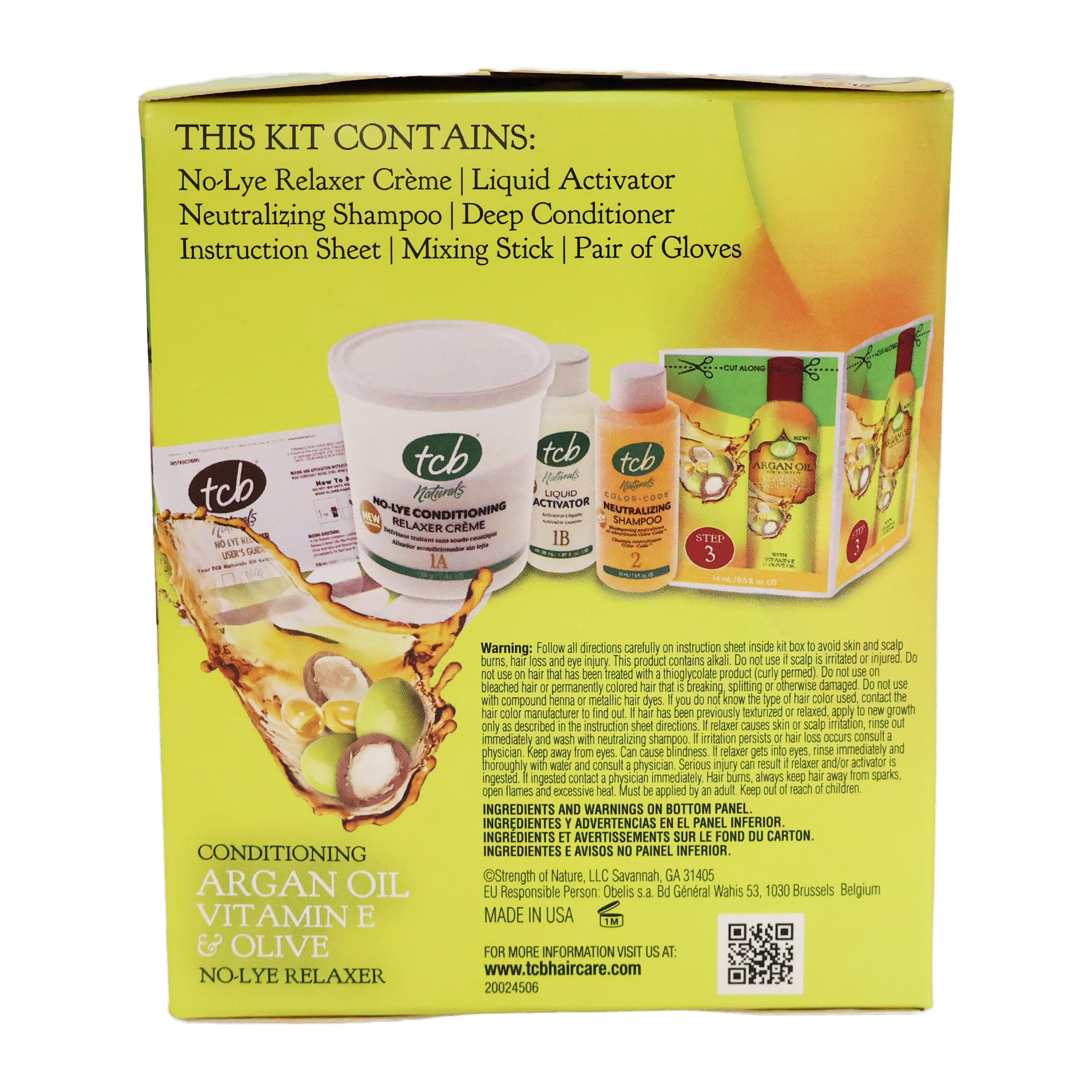 tcb Naturals Olive Oil No Lye Relaxer Kit, Regular