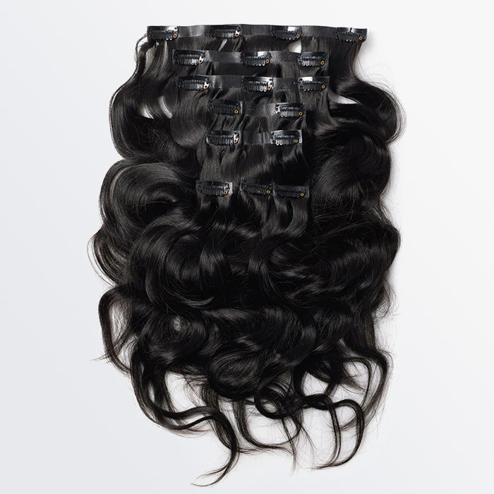 T TED 18-22 Inches Body Wavy Seamless Clip Ins