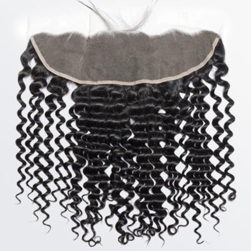 TedHair 14-20 Inch 13" x 4" Water Wavy Free Parted Frontal #1B Natural Black