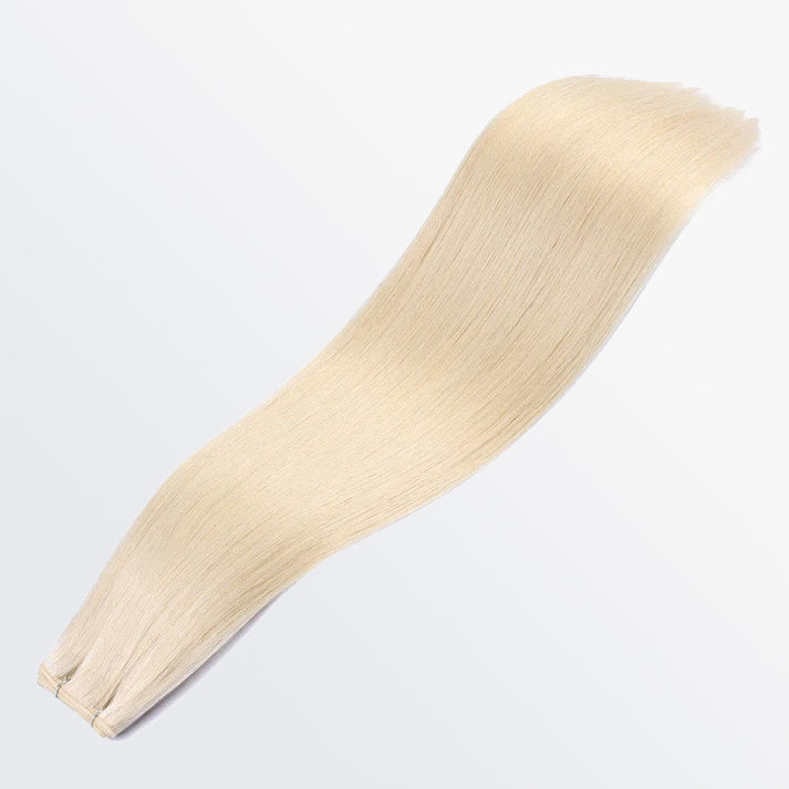 Tedhair 18-24 Inches Ultra Thin Straight Genius Weft Light #613 Lightest Blonde