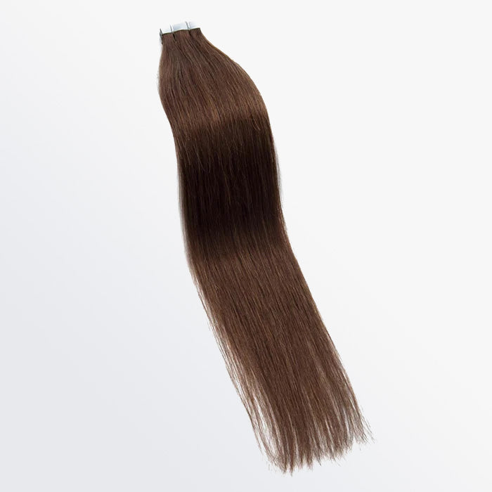 TedHair Premium Quality Straight Tape In Remy Hair Extensions #4 Chocolate Brown