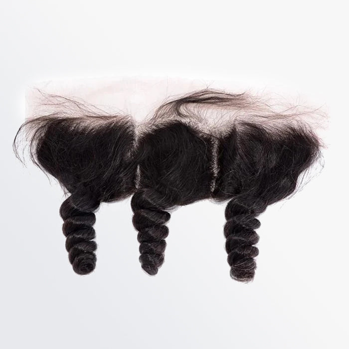 TedHair 14-20 Inch 13" x 4" Loose Wavy Free Parted Frontal #1B Natural Black