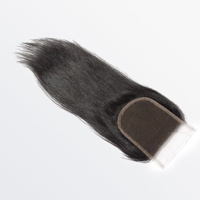 TedHair 12-20 Inch 4.5" x 4.5" Upgrade Straight Free Parted Lace Closure #1B Natural Black