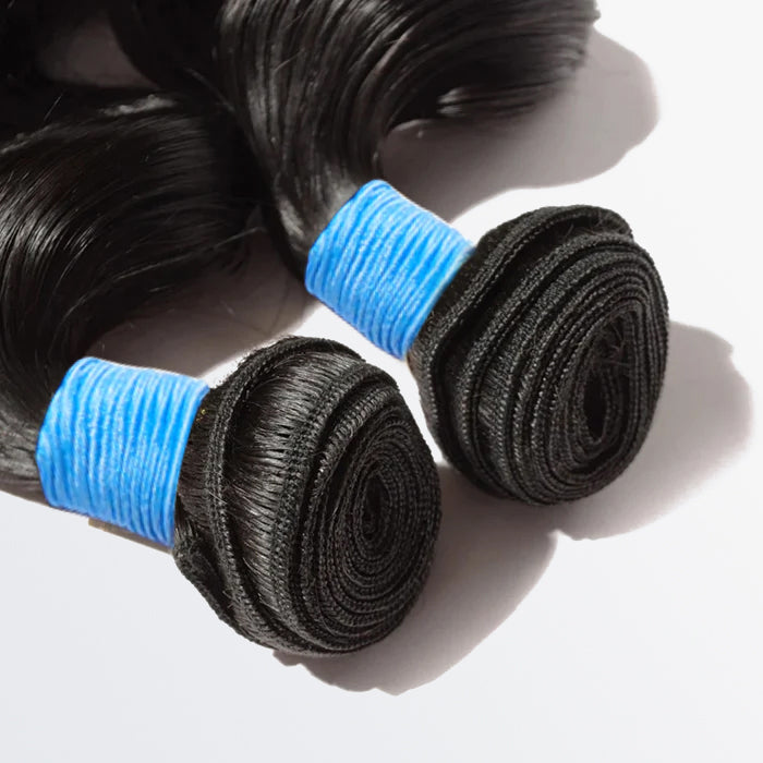 TedHair 10-30 Inch Loose Wavy Virgin Brazilian Hair #1B Natural Black