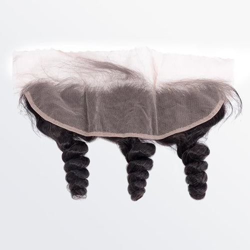TedHair 14-20 Inch 13" x 4" Loose Wavy Free Parted Frontal #1B Natural Black