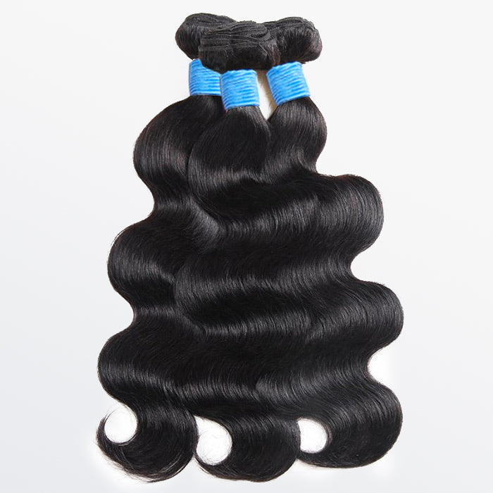 TedHair 10-36 Inch Body Wavy Virgin Brazilian Hair #1B Natural Black