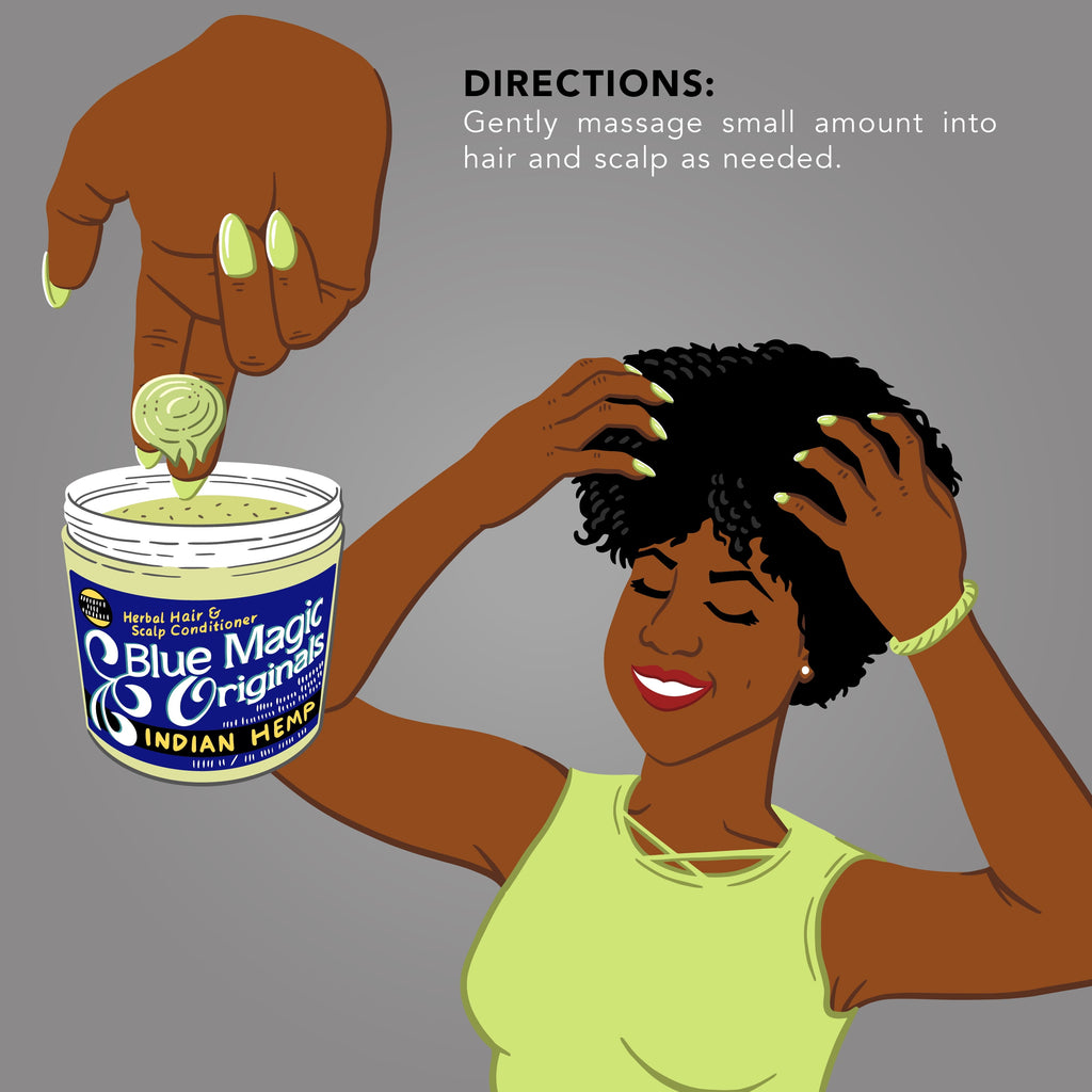 Blue Magic Originals Indian Hemp Herbal Hair & Scalp Conditioner, 12 oz, All Hair Types