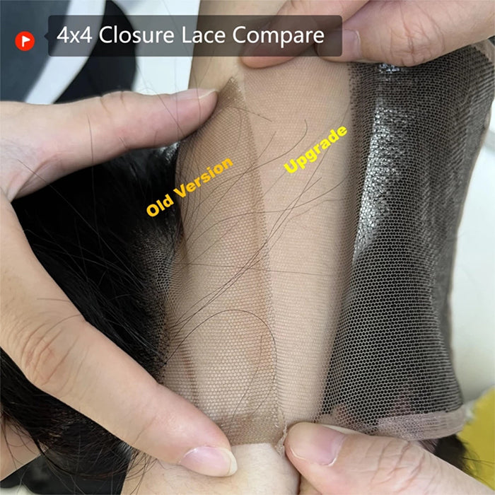 TedHair 12-20 Inch 4.5" x 4.5" Upgrade Body Wavy Free Parted Lace Closure #1B Natural Black