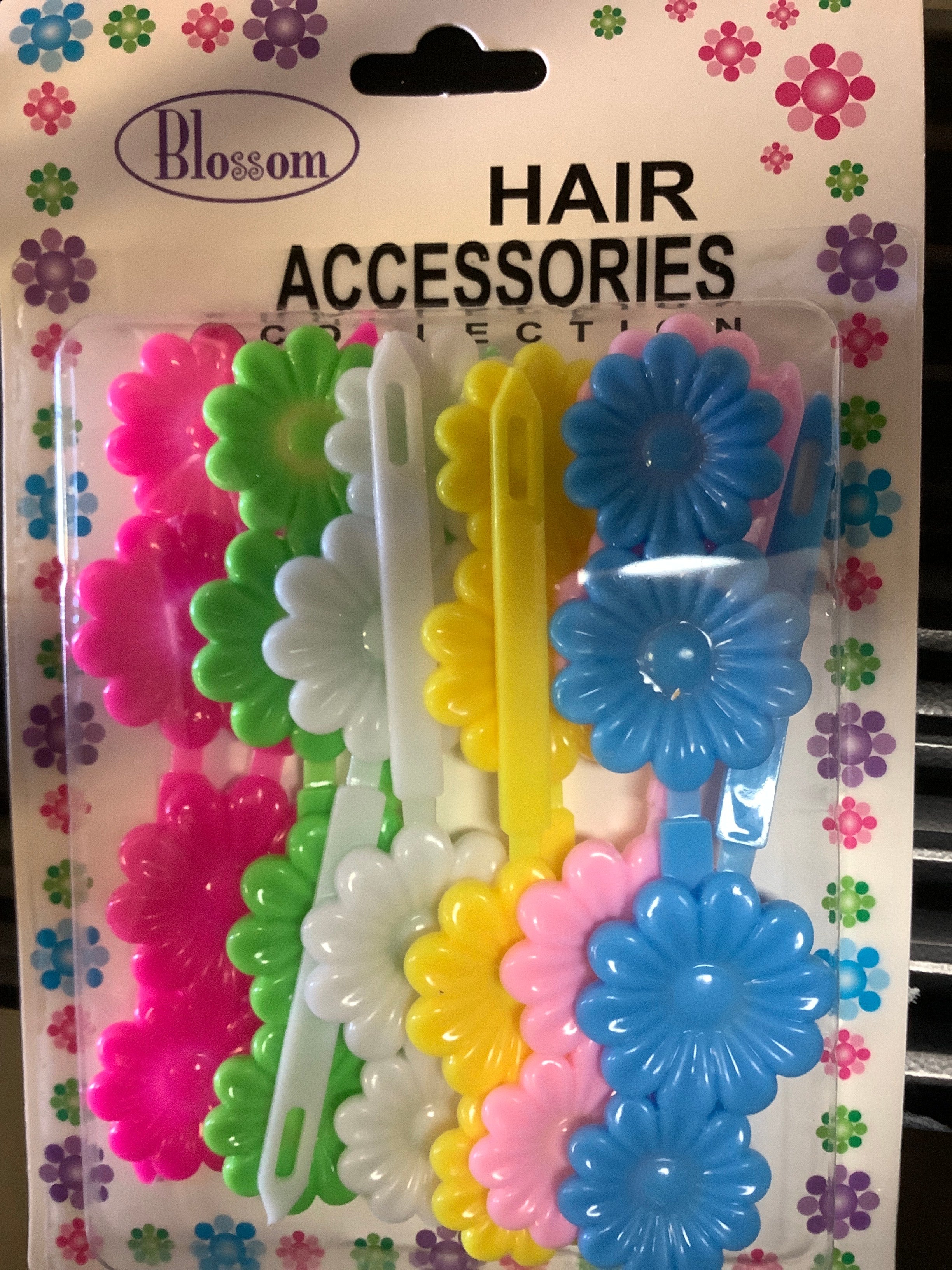 Blossom hair accessories collection rainbow barrettes