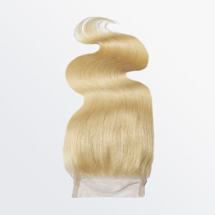 TedHair 12-20 Inch 4" x 4" Body Wavy Free Parted 12A #613 Lace Closure