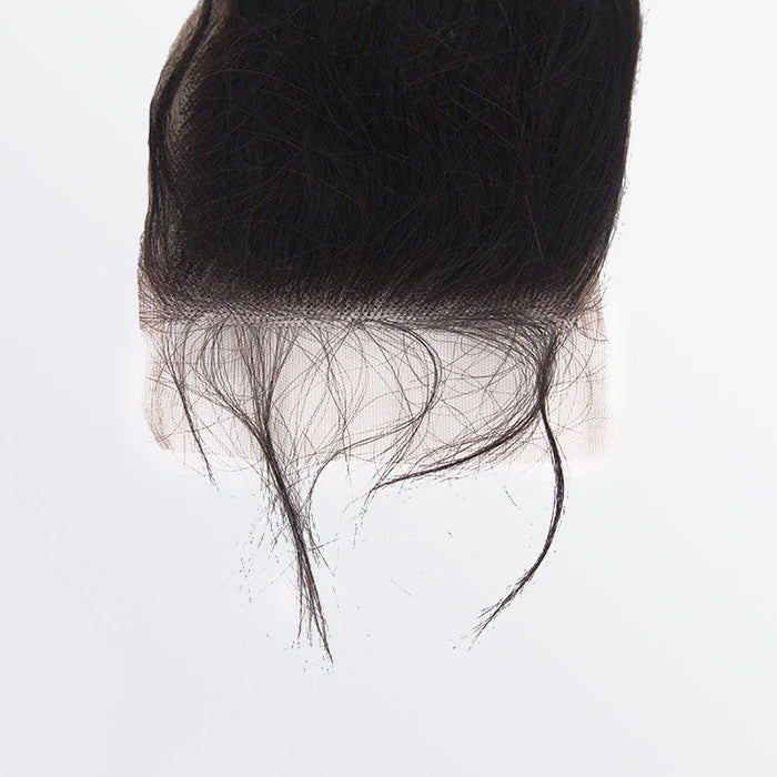 TedHair 14-20 Inch 4" x 4" Ocean Wavy Free Parted Lace Closure #1B Natural Black